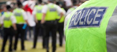 Police At A Protest Rally 173224049